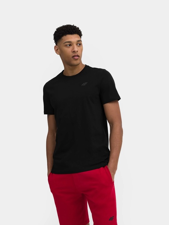 T-SHIRT 4F MĘSKI KOSZULKA KRÓTKI RĘKAW BAWEŁNIANA REGULAR GŁADKA r. M