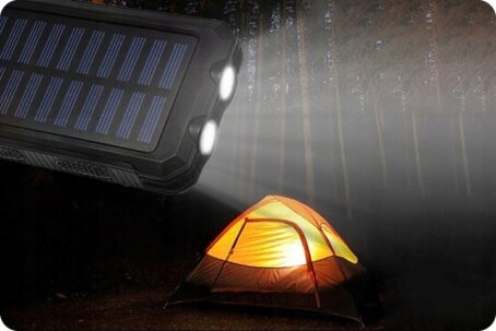 SOLARNY POWER BANK 20000mAh 2x USB LATARKA