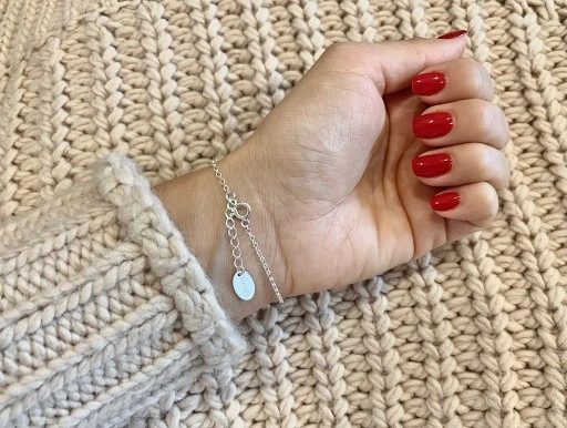 BRANSOLETKA SREBRNA DAMSKA REGULOWANA NA RĘKĘ KOLIBER SERCE + GRAWER