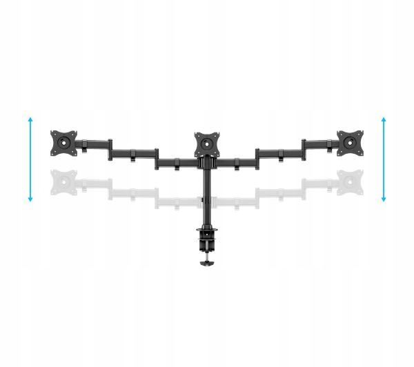 Uchwyt ruchomy do monitora do biurka Multibrackets MM3385 27' na 3 Monitory
