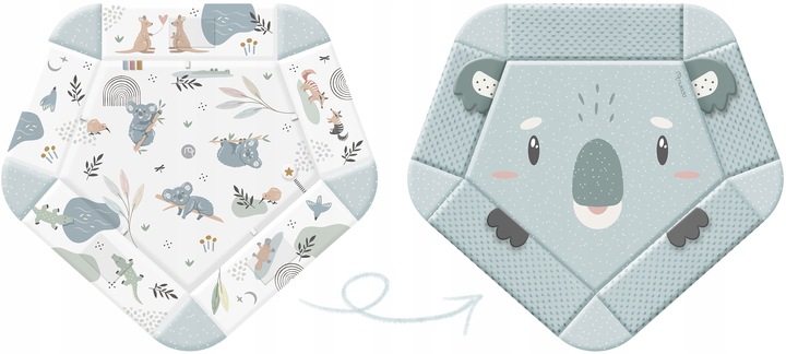 MATA EDUKACYJNA INTERAKTYWNA DWUSTRONNA SKŁADANA XXL 5w1 NUKIDO PODUSZKA