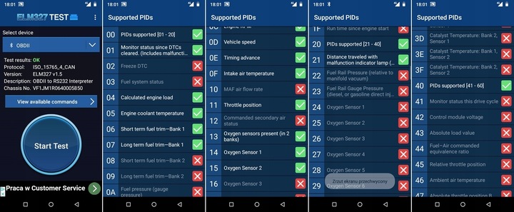 ELM327 BT PIC18F25K80 Bluetooth mini OBD2 TORQUE działa też z LeafSpy