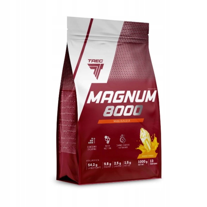 TREC MAGNUM 8000 1000g MEGA MOCNY GAINER NA MASĘ !