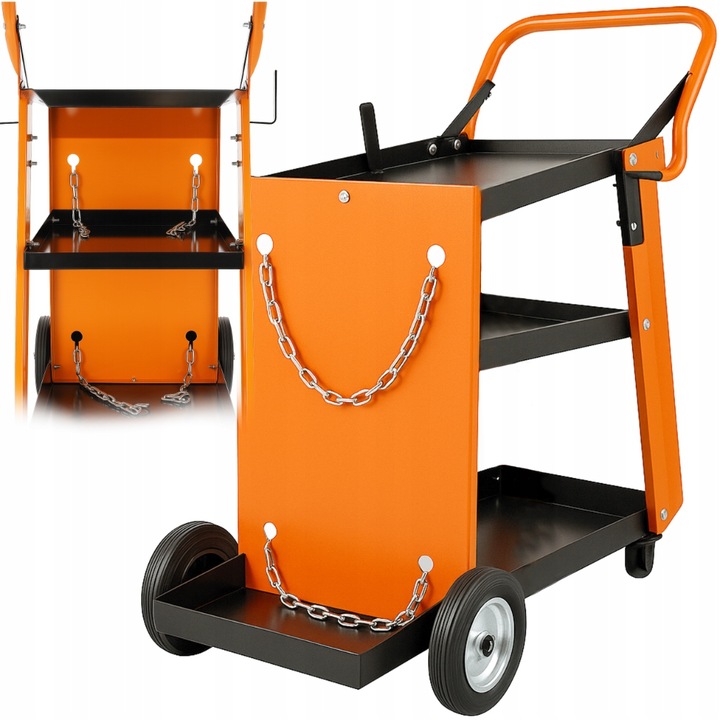 WÓZEK SPAWALNICZY DO SPAWAREK Z PÓŁKAMI STABILNY MOBILNY PÓŁKA NA BUTLĘ