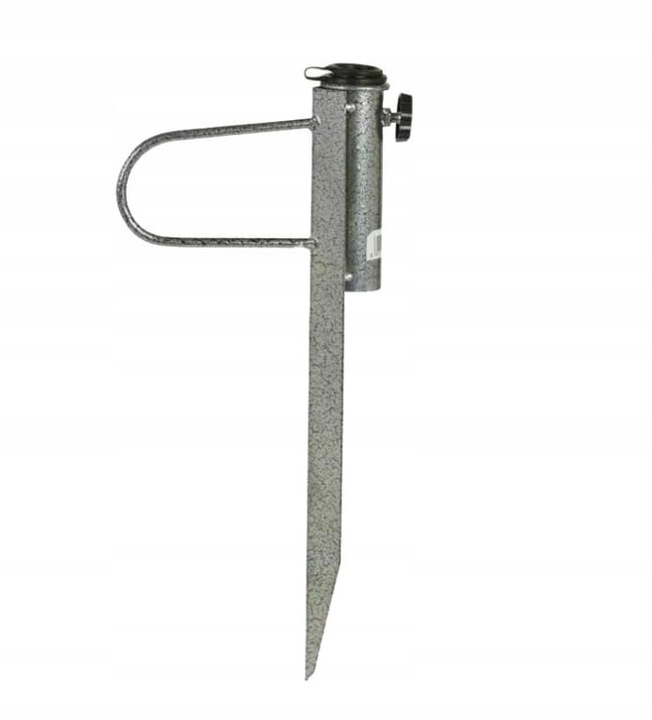 Stojak do parasola ogrodowego wbijany metalowy z adapterem