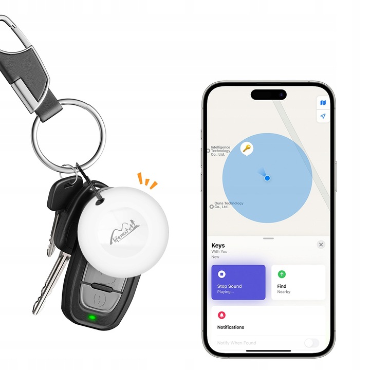 Lokalizator GPS Life Tag MiLi IOS APPLE do plecaka kluczy bagażu dla psa