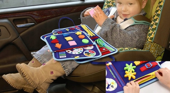 Tablica Manipulacyjna Sensoryczna dla Dzieci Miękka Edukacyjna Montessori