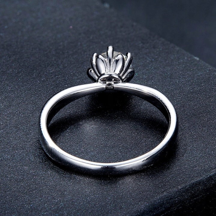 PM0416 Srebrny pierścionek R16 Moissanit 0,8ct srebro 925