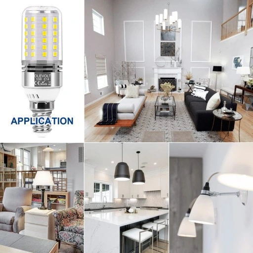 OLEVOLT Żarówka LED E14, białe światło dzienne, 10 W, 4000 K