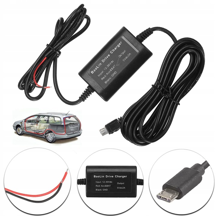 Konwerter AC 12-30V 5V 2A micro USB microUSB
