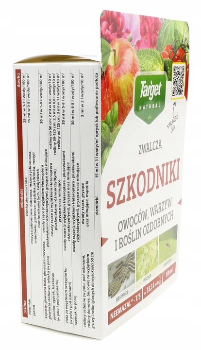 Płyn owadobójczy na ziemiórki mszyce przędziorki 50 ML Target NeemAZAL
