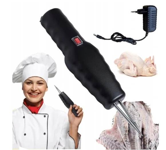 ELEKTRYCZNA SKUBARKA SKUBACZKA DO PIERZA DROBIU KUR KURCZAKÓW PIÓR Czarny