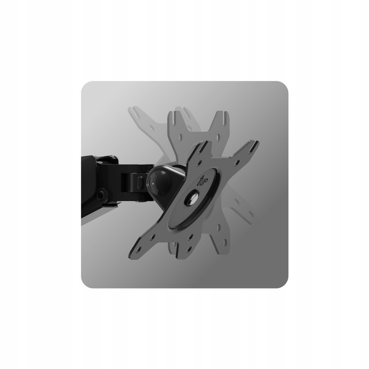 UCHWYT na 2 MONITORY TV LED LCD Biurkowy OBROTOWY 360° uniwersalny 15"- 27"