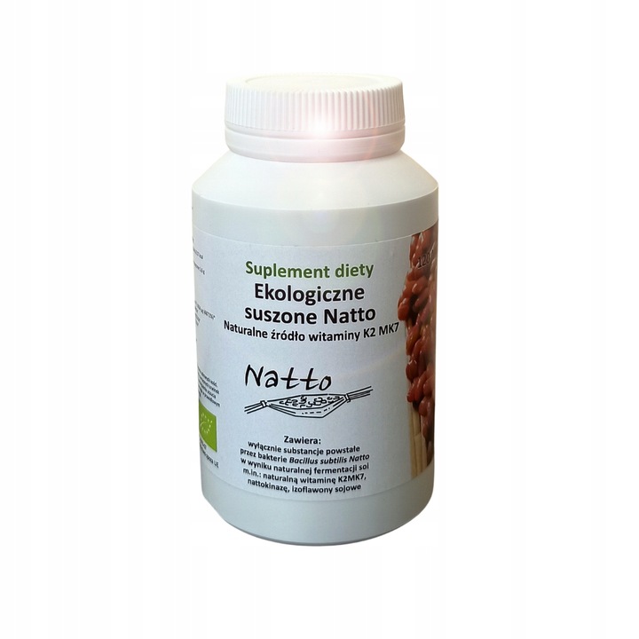Bio NATTO Witaminy K2mk7 D3 Nattokinaza - 120 tabletek - Ton Color