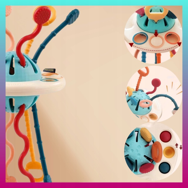 ZABAWKA SENSORYCZNA MONTESSORI GRYZAK DLA NIEMOWLĄT