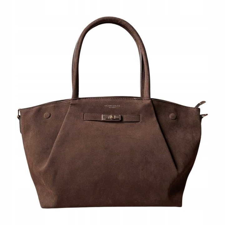 Flora&Co czekoladowa torebka shopper brązowy torebka ciemny brąz A4