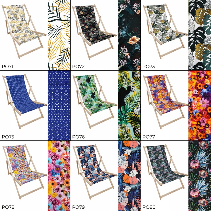 Płachta na leżak do ogrodu WZORY nadruk FULLPRINT PŁACHTA NA LEŻAK PLAŻOWY