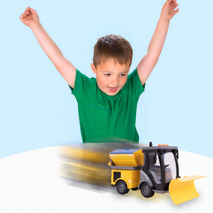 AUTO POJAZD ODŚNIEŻARKA DO ŚNIEGU SPYCHACZ ULICZNY LED DŹWIĘK NA BATERIE