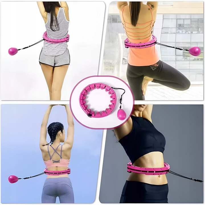 HULA HOP Z OBCIĄŻENIEM PLUS SIZE XXL WYPUSTKAMI ODCHUDZAJĄCE SKŁADANE SMART