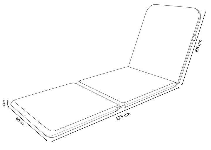 Poduszka na leżak JAIPUR GREY Melange S-02A