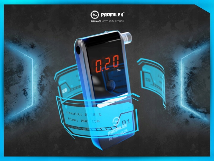 Alkomat PROMILER AL 8000 PLUS + 12 miesięcy kalibracji + ustniki
