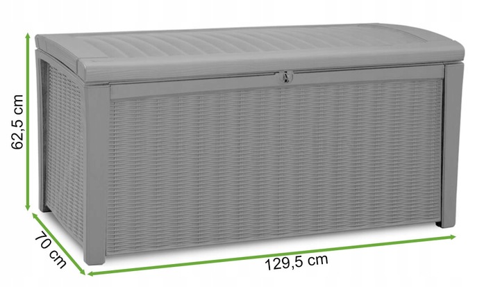 Skrzynia Ogrodowa Balkonowa Keter Siedzisko Schowek Kufer 416L Brąz