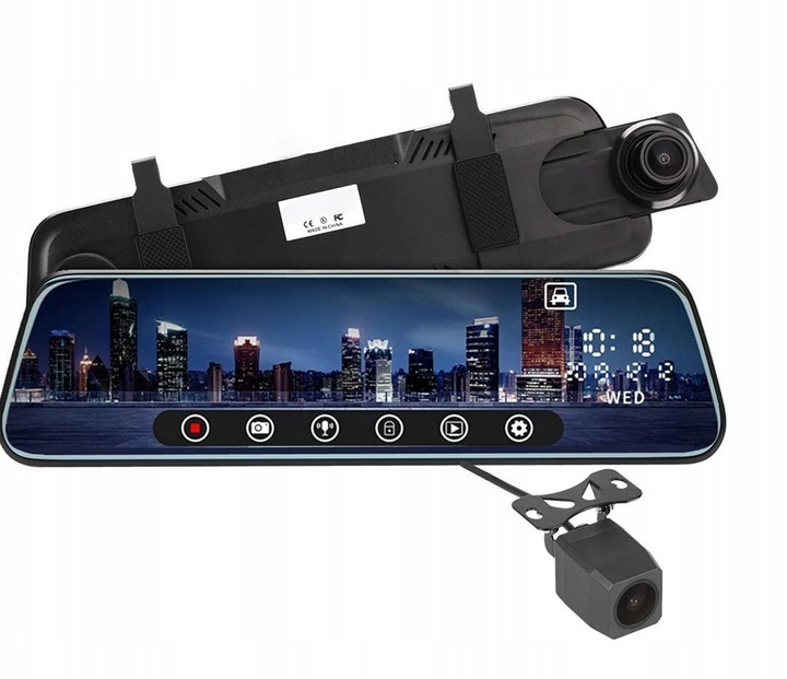 WIDEOREJESTRATOR SAMOCHODOWY LUSTERKO TYŁ RAMKA