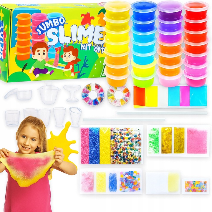 ZESTAW DO ROBIENIA SLIME FABRYKA LABORATORIUM XXL SLIME BOX GLUT JUMBO