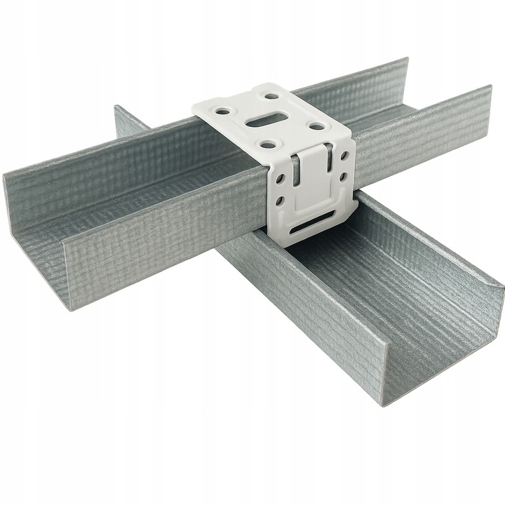 ŁĄCZNIK KRZYŻOWY DO PROFILI CD60 PŁYT GK SUFITÓW OCYNK MALOWANY 100sztuk
