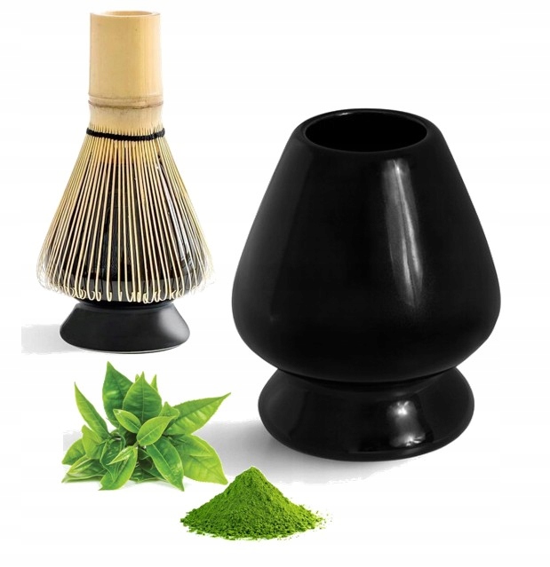 Podstawka ceramiczna pod chasen do matchy czarna