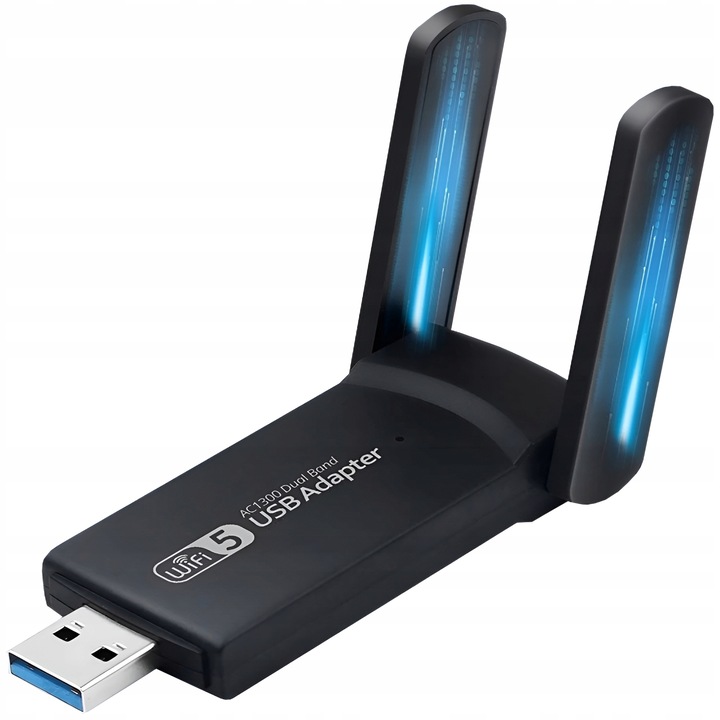 KARTA SIECIOWA WIFI ADAPTER USB 3.0 1300 Mbps 5ghz 2 TRYBY SYMULACJA AP