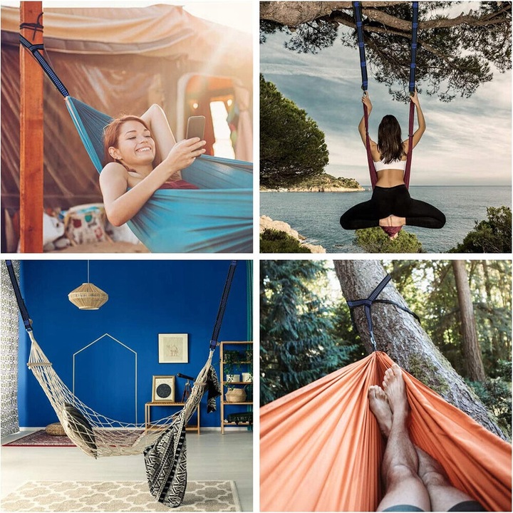 ZESTAW DO MOCOWANIA HAMAKA, SYSTEM ZAWIESZENIA, PASKÓW DO HAMAKA NA DRZEWIE
