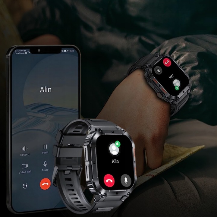 SMARTWATCH ZEGAREK MĘSKI ROZMOWY POLSKIE MENU PULS CIŚNIENIE POWIADOMIENIA