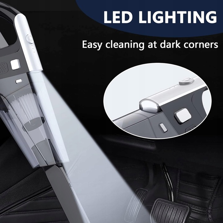 Odkurzacz ręczny TECKZOON, czarny, 8000PA, 6000mAh