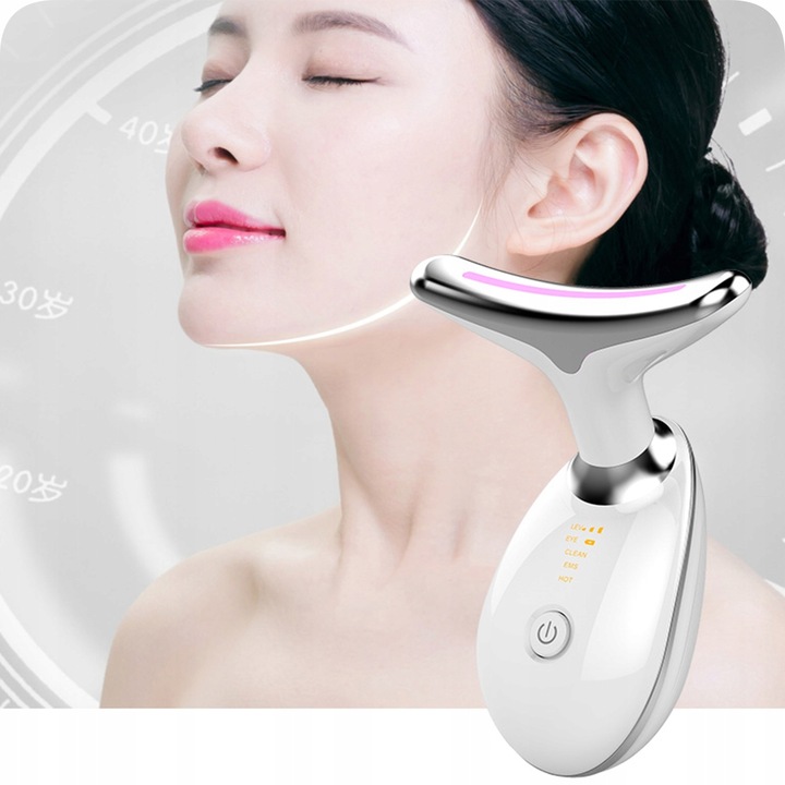 MASAŻER SONICZNY DO UJĘDRNIANIA TWARZY I SZYI ULTRADŹWIĘKOWY EMS LIFTING