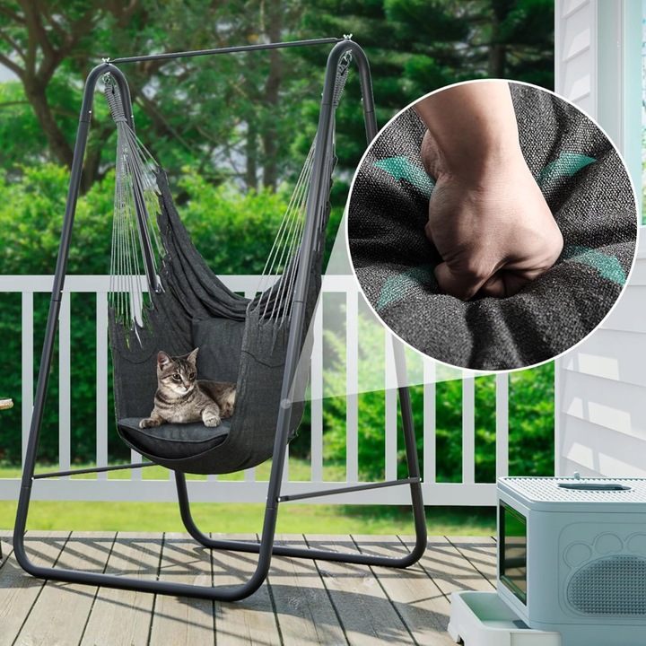 Fotel wiszący wolnostojący do150kg kokon stelaż huśtawka STOJAK na huśtawk