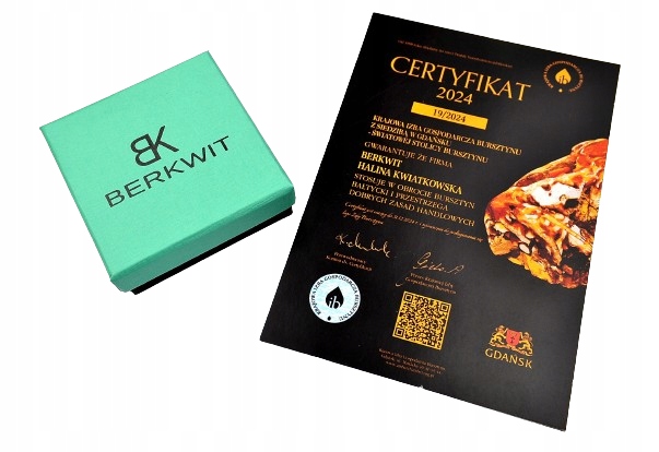 NASZYJNIK NA ZĄBKOWANIE BURSZTYN BAROK