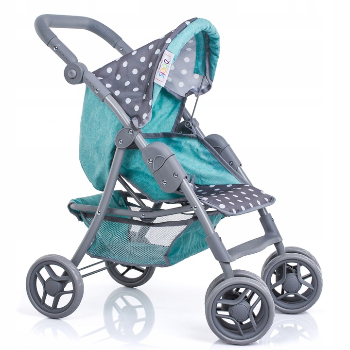 DUŻY WÓZEK DLA LALEK spacerowy spacerówka Doris + LALKA BOBAS