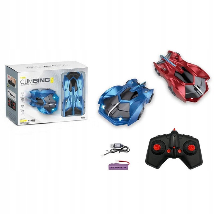 AUTO NA RADIO JEŻDŻĄCE PO ŚCIANACH SUFICIE PODŁODZE SZKLE Z PILOTEM