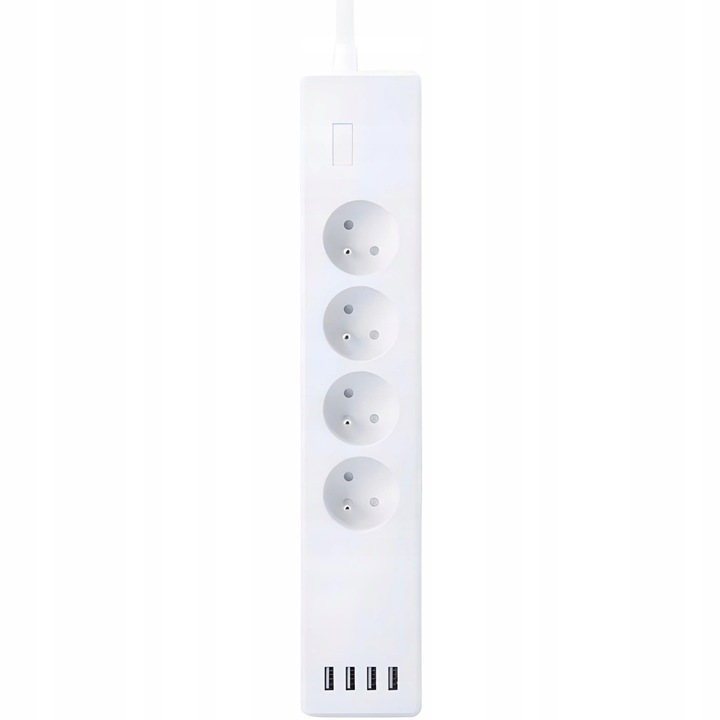 Listwa zasilająca WIFI SMART Przedłużacz 4 x USB 4 Gniazda Harmonogram WOOX