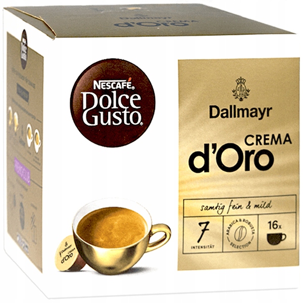 Kawa NESCAFE DOLCE GUSTO DALLMAYR CREMA D'ORO 16 kapsułek + GRATIS
