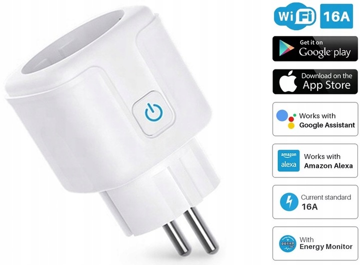 GNIAZDKO ELEKTRYCZNE WIFI STEROWANIE SMARTFONEM LAMPKI ŚWIĄTECZNE TERMOSTAT