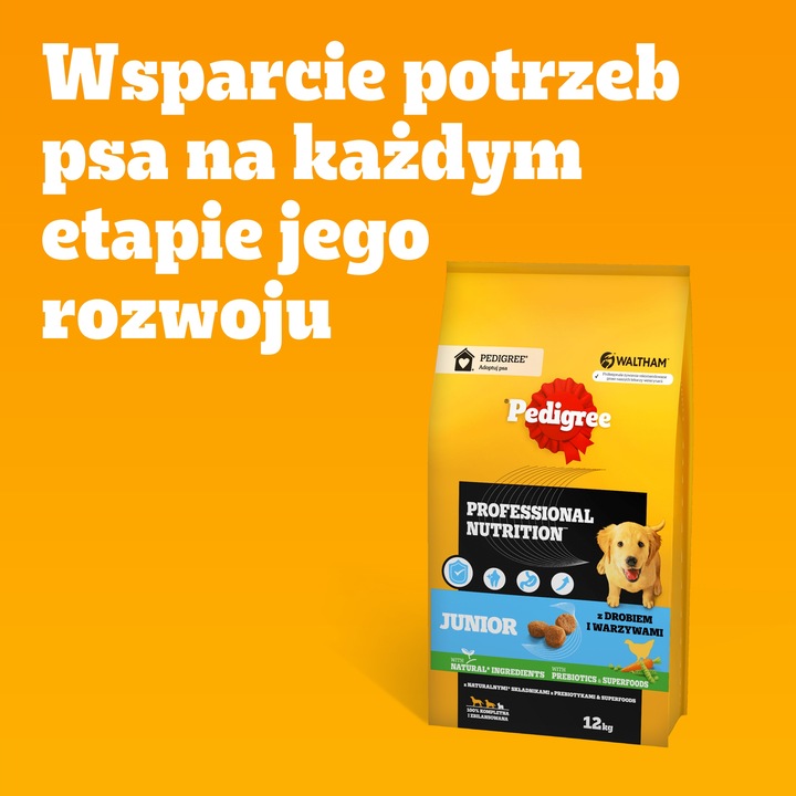 Pedigree Junior Professional Nutrition drób 12 kg
