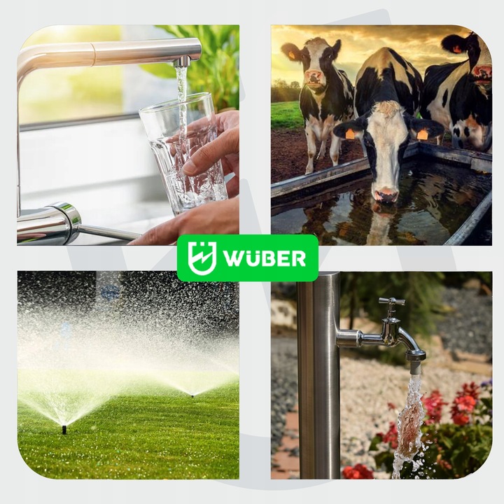 POMPA GŁĘBINOWA ŚRUBOWA 1100W DO WODY CZYSTEJ 1" DO STUDNI MOCNA 1700 L/H