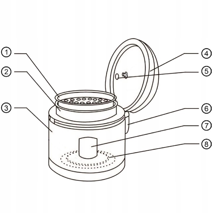 MULTICOOKER PAROWAR SZYBKOWAR ELEKTRYCZNY GARNEK 42 PROGRAMY 5L 900W TIMER