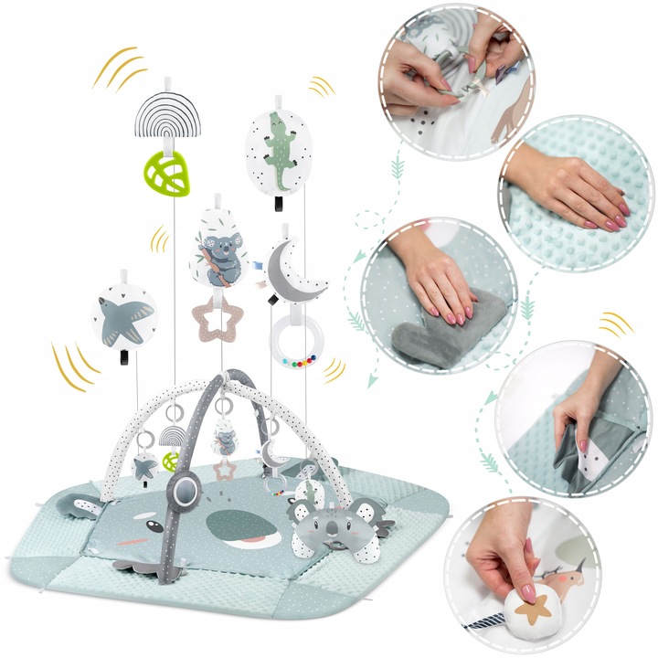 MATA EDUKACYJNA INTERAKTYWNA DWUSTRONNA SKŁADANA XXL 5w1 NUKIDO PODUSZKA