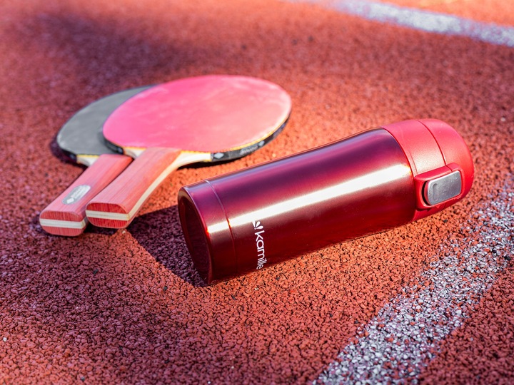 KUBEK TERMICZNY TERMOS STALOWY 100% SZCZELNY pojemny bidon KAMILLE 320 ml