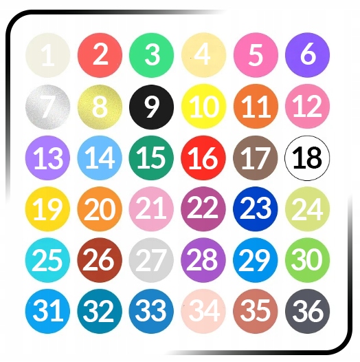 MARKERY AKRYLOWE PISAKI FLAMASTRY Z FARBĄ 36szt DWUSTRONNE WODOODPORNE