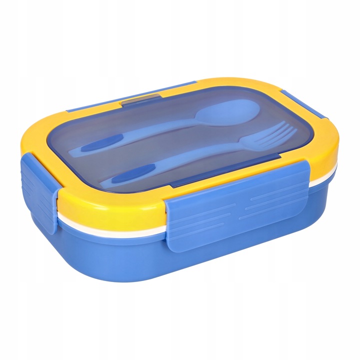 ŚNIADANIÓWKA LUNCHBOX 3 PRZEGRÓDKI SZTUĆCE LUNCH BOX POJEMNIK ŚNIADANIE