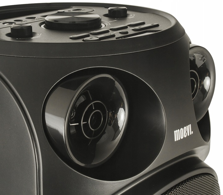 Moevi Duży głośnik 70 W przenośny, kolumna karaoke z mikrofonem, 63 cm